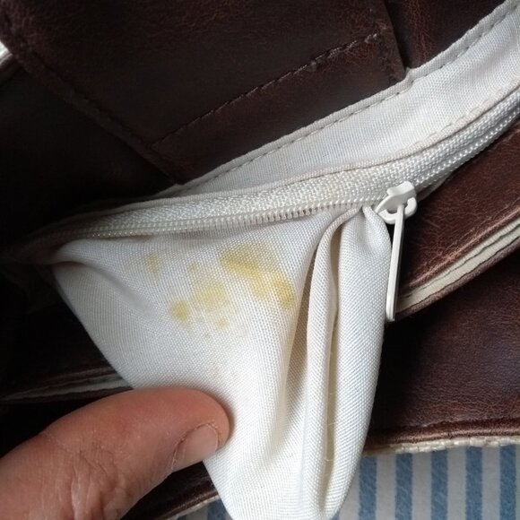 Relic Leather Woven Small Purse Tan and Brown - Picture 7 of 10